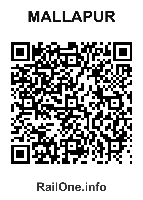 RailOne QR Code for Mallapur station