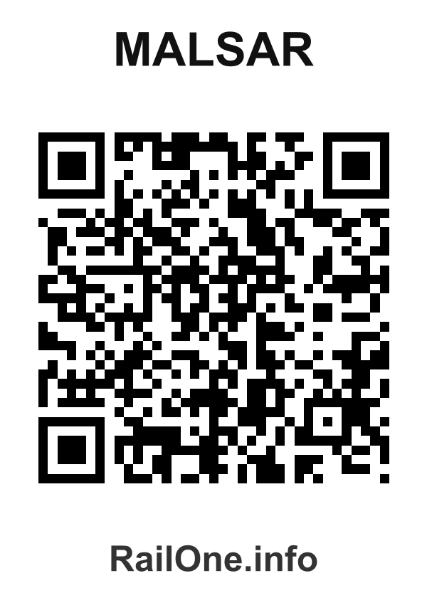 RailOne QR Code for Malsar station