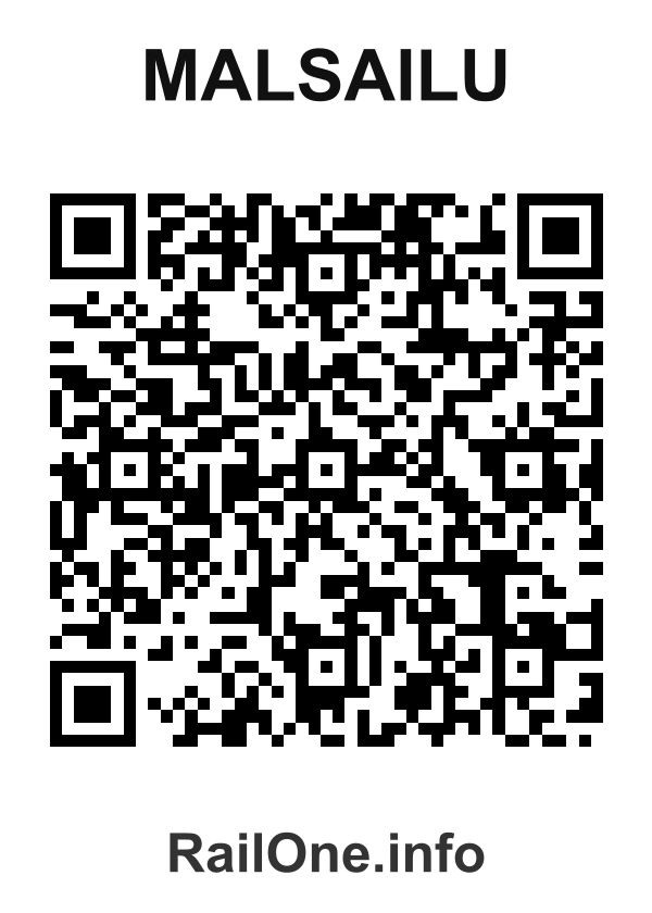 RailOne QR Code for Malsailu station