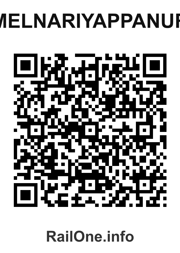 RailOne QR Code for Melnariyappanur station