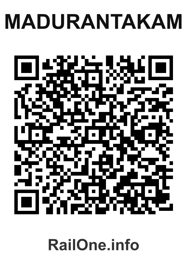 RailOne QR Code for Madurantakam station