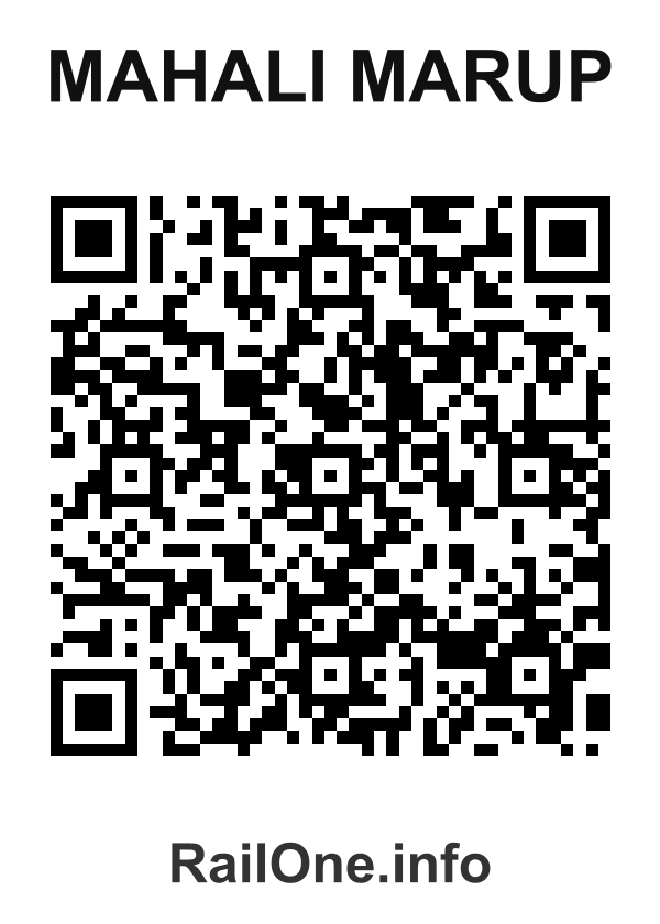 RailOne QR Code for Mahali Marup station
