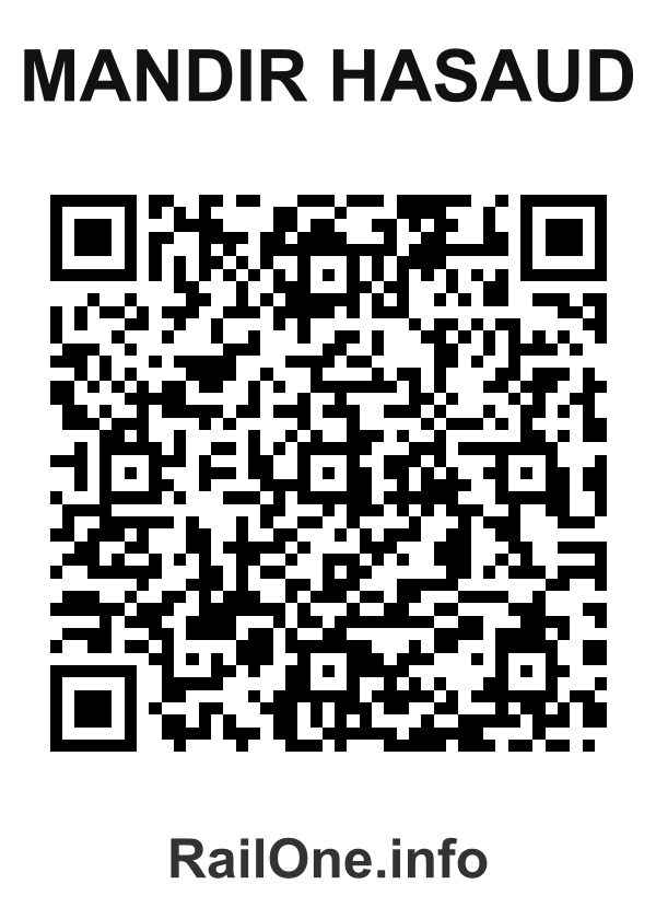 RailOne QR Code for Mandir Hasaud station