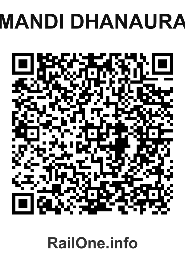 RailOne QR Code for Mandi Dhanaura station
