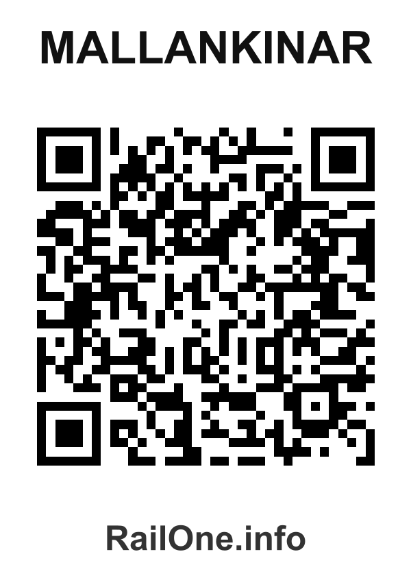 RailOne QR Code for Mallankinar station