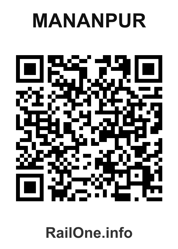 RailOne QR Code for Mananpur station