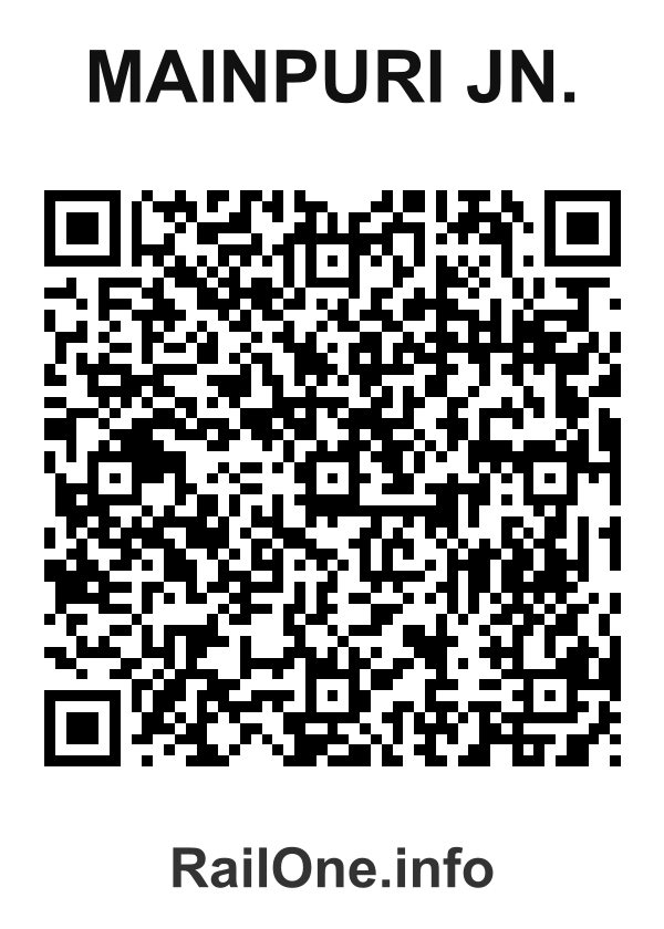 RailOne QR Code for Mainpuri Jn. station