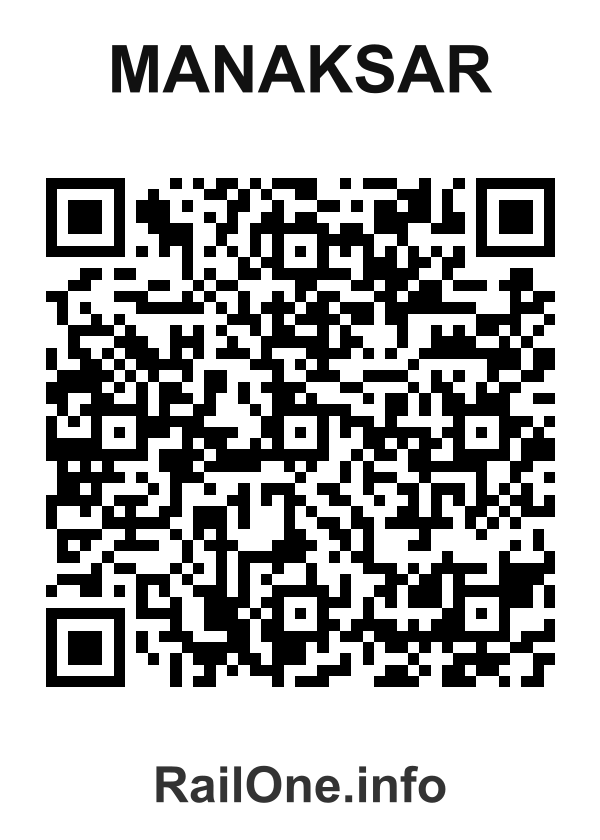 RailOne QR Code for Manaksar station