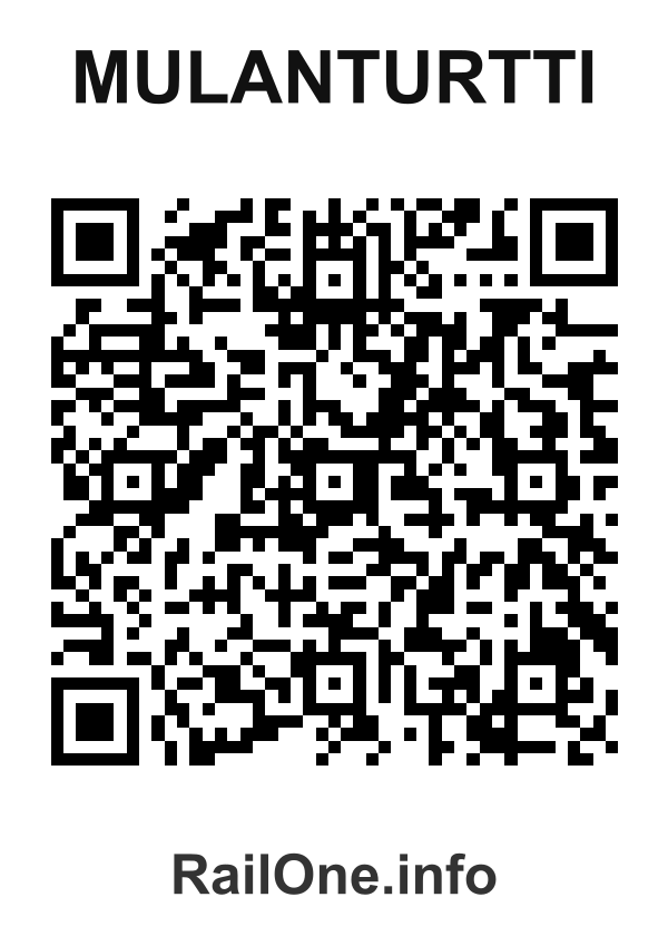 RailOne QR Code for Mulanturtti station