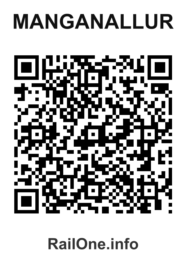 RailOne QR Code for Manganallur station