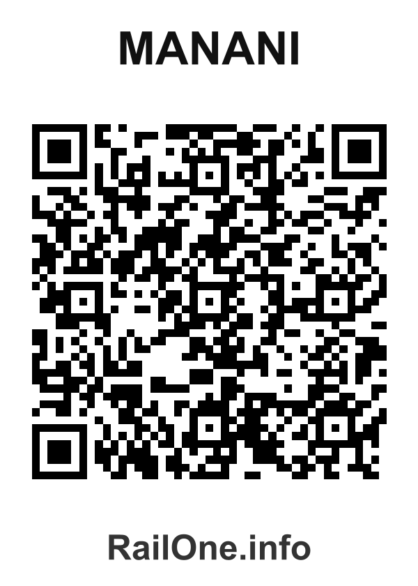 RailOne QR Code for Manani station