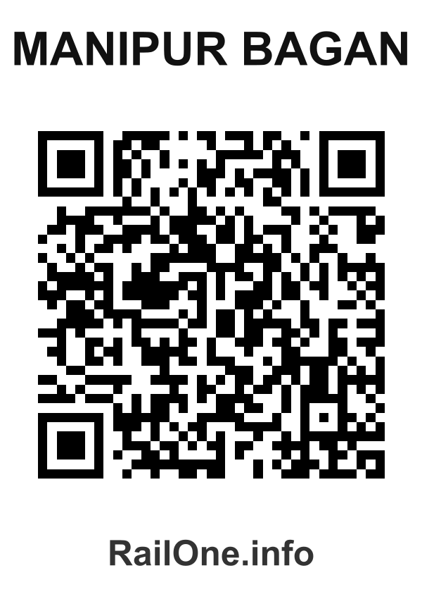 RailOne QR Code for Manipur Bagan station