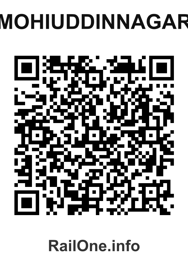 RailOne QR Code for Mohiuddinnagar station