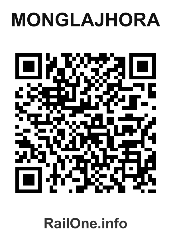 RailOne QR Code for Monglajhora station