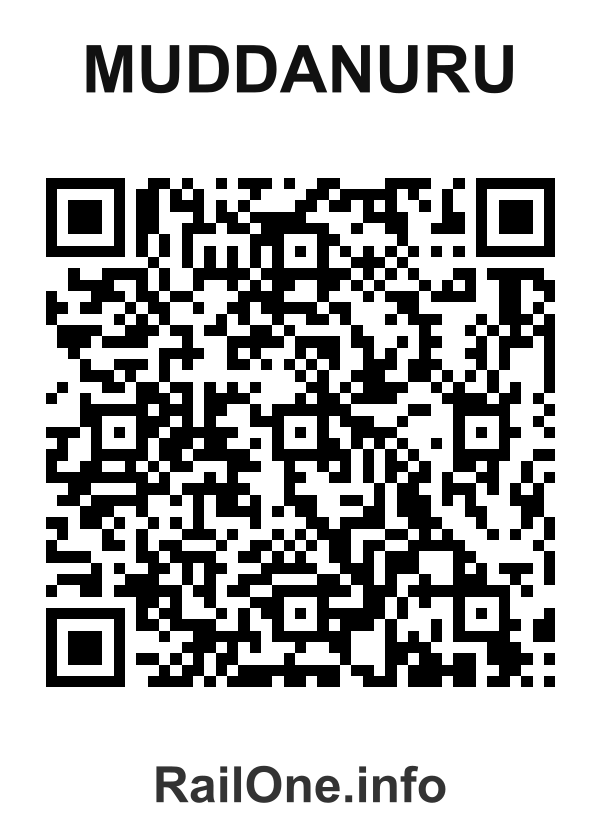 RailOne QR Code for Muddanuru station