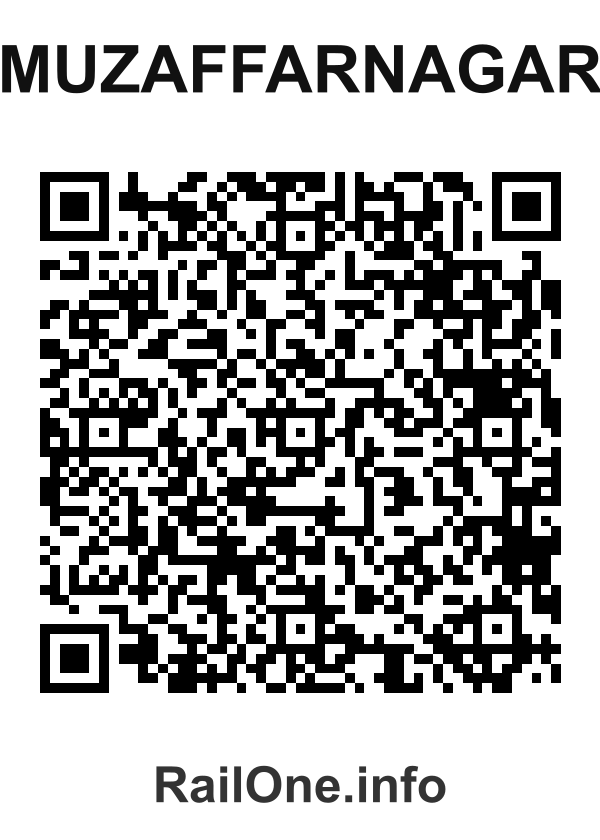 RailOne QR Code for Muzaffarnagar station