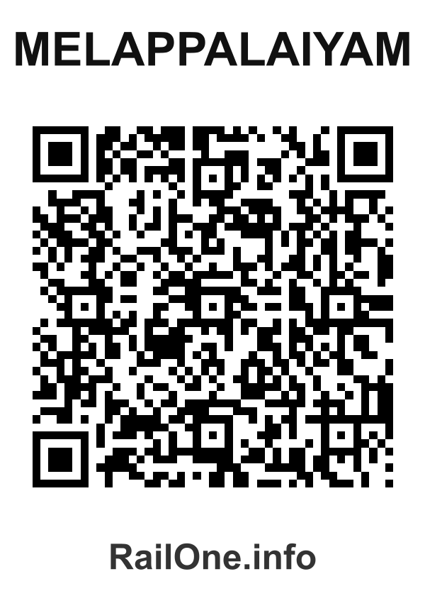 RailOne QR Code for Melappalaiyam station
