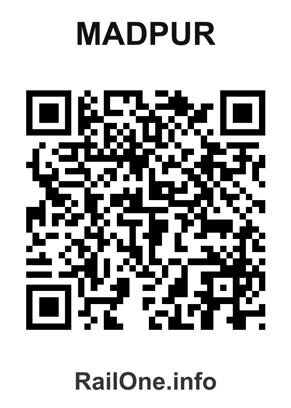 RailOne QR Code for Madpur station