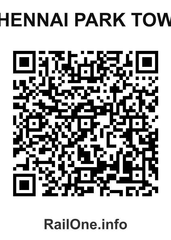 RailOne QR Code for Chennai Park Town station