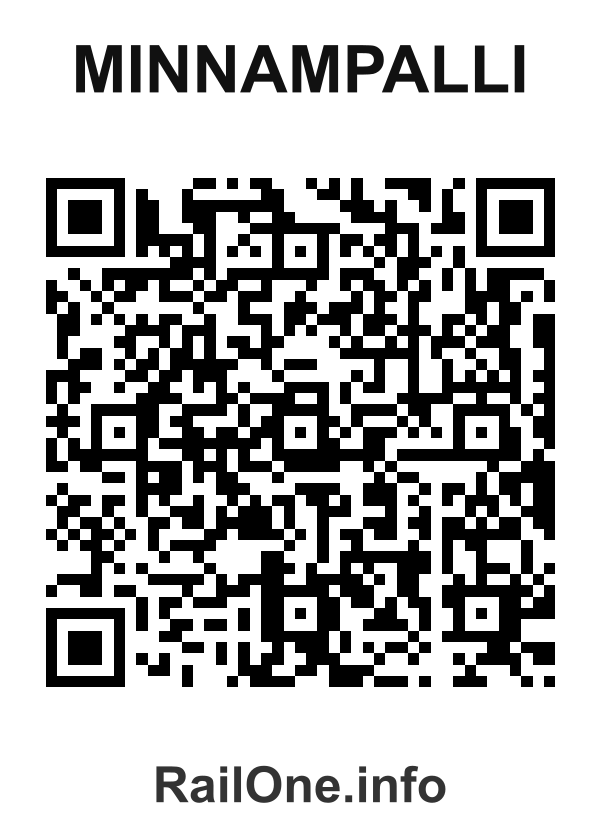 RailOne QR Code for Minnampalli station