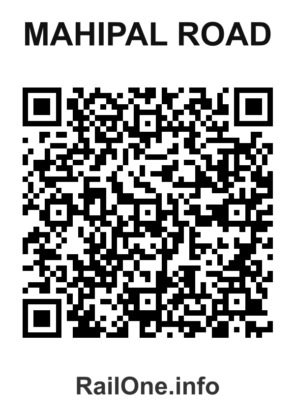 RailOne QR Code for Mahipal Road station