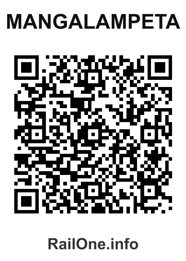 RailOne QR Code for Mangalampeta station