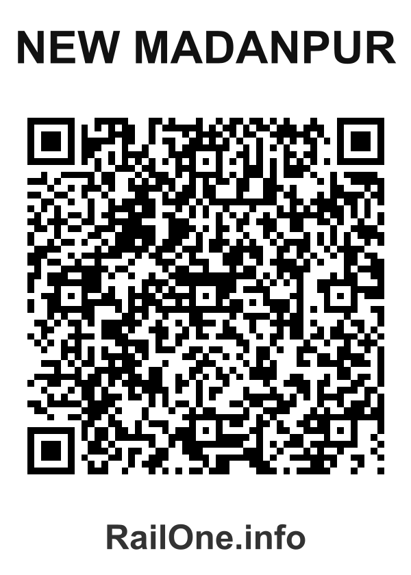RailOne QR Code for New Madanpur station