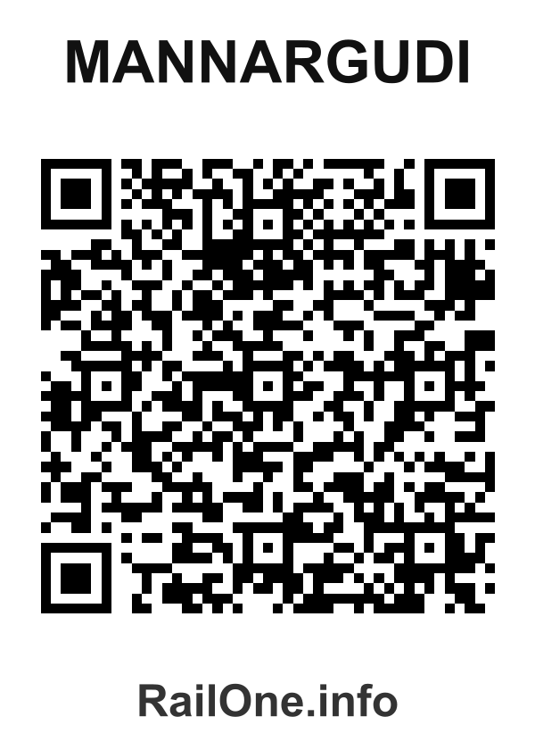 RailOne QR Code for Mannargudi station
