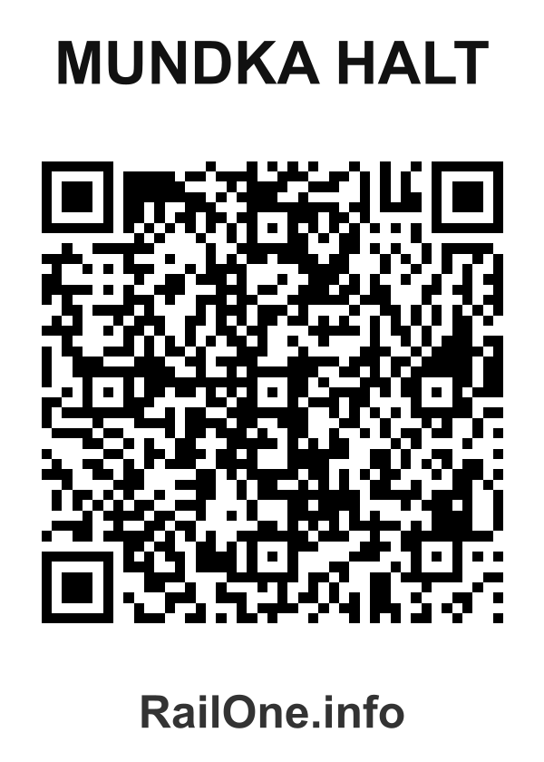RailOne QR Code for Mundka Halt station