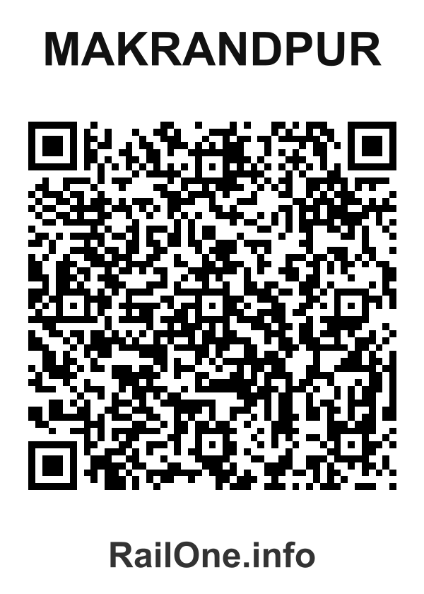 RailOne QR Code for Makrandpur station