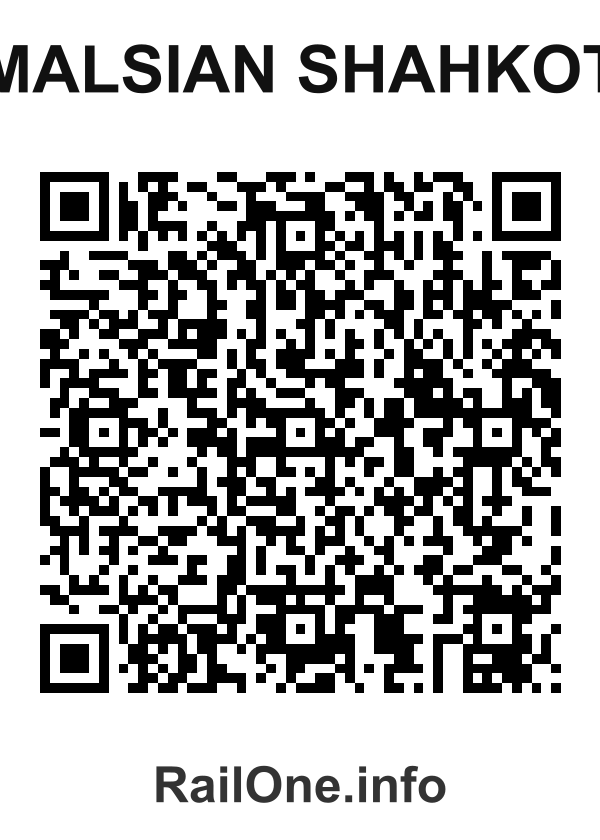 RailOne QR Code for Malsian Shahkot station