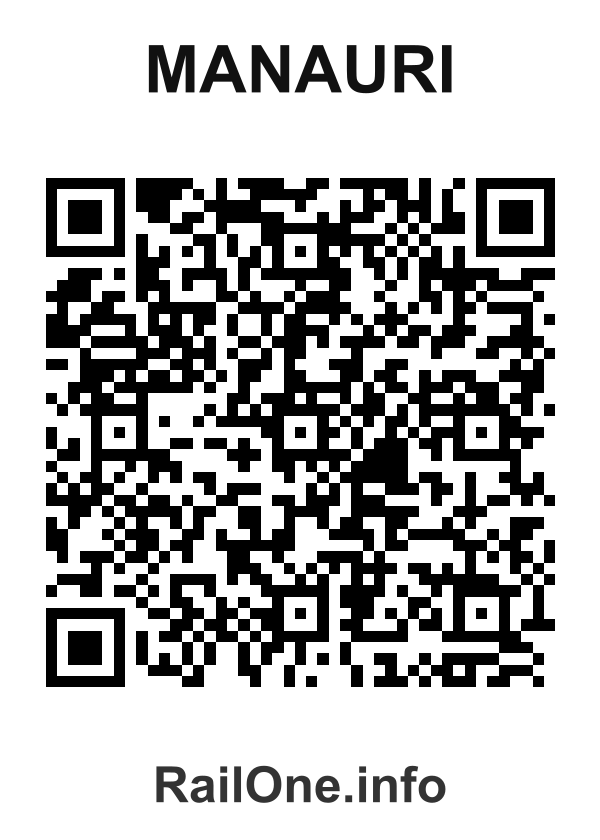 RailOne QR Code for Manauri station