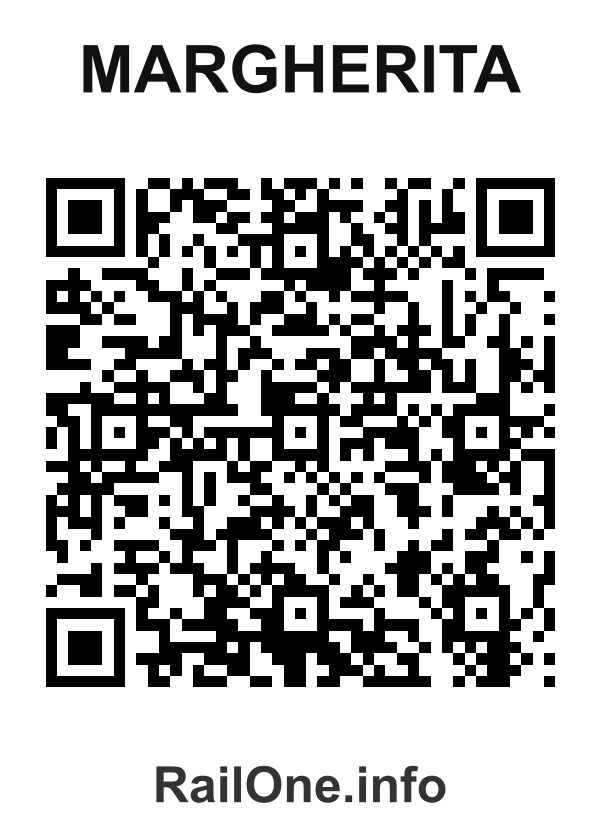 RailOne QR Code for Margherita station