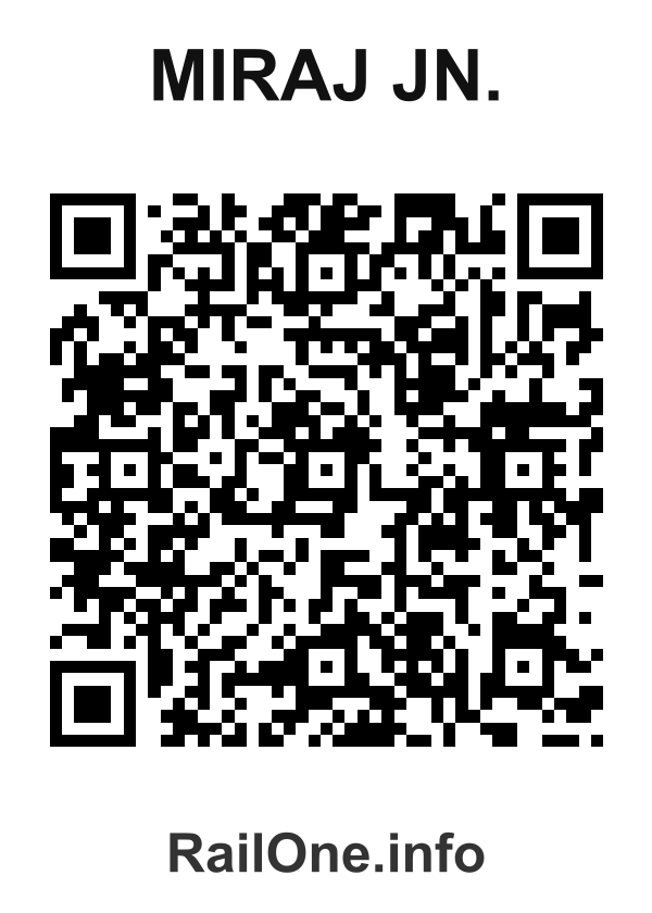 RailOne QR Code for Miraj Jn. station