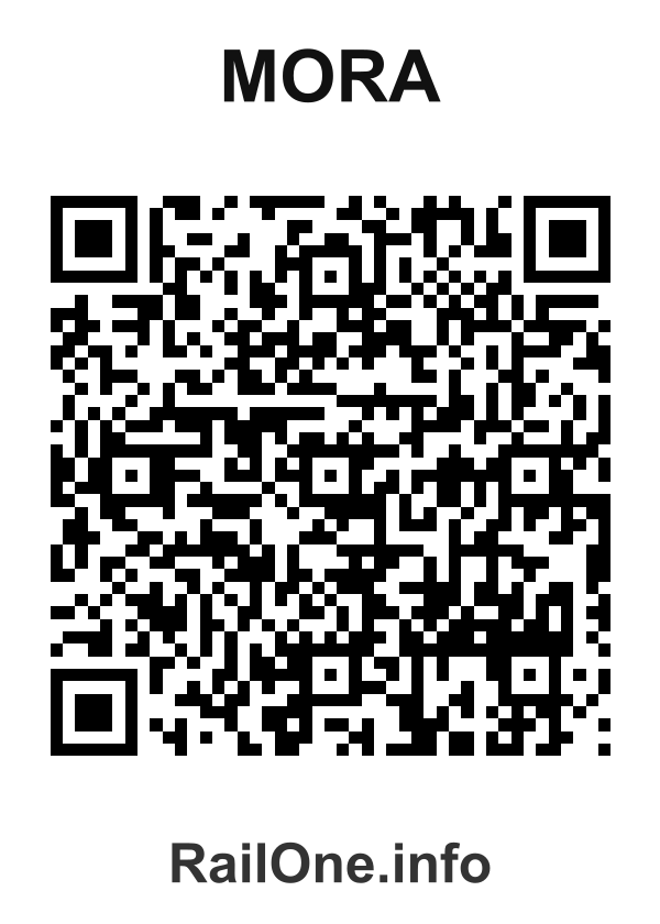 RailOne QR Code for Mora station