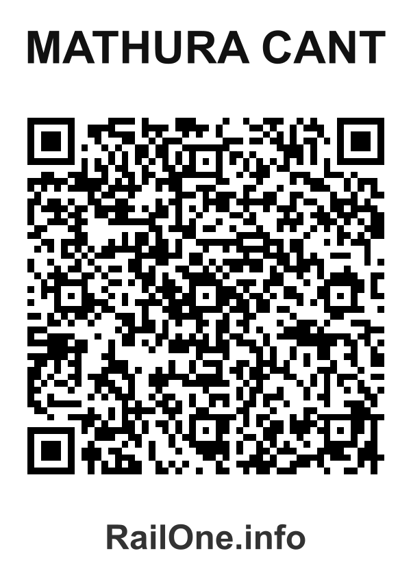 RailOne QR Code for Mathura Cant station