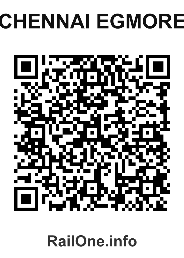 RailOne QR Code for Chennai Egmore station