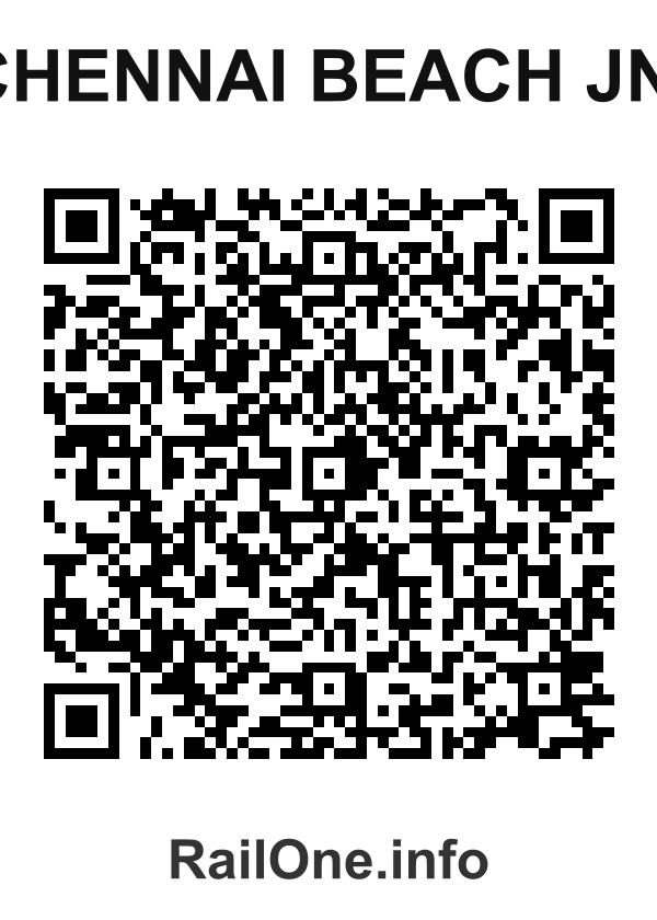 RailOne QR Code for Chennai Beach Jn. station