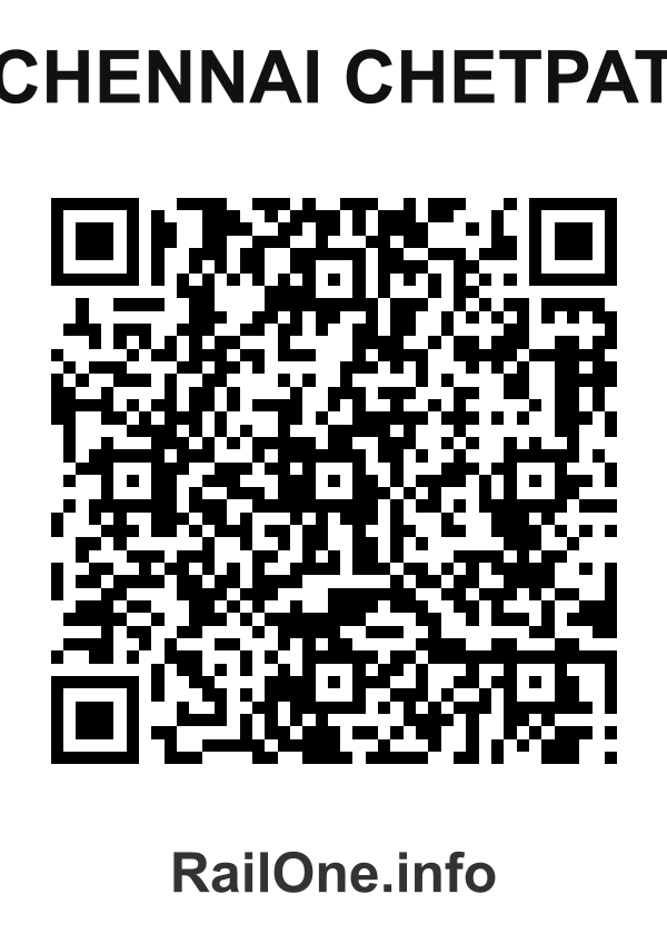 RailOne QR Code for Chennai Chetpat station