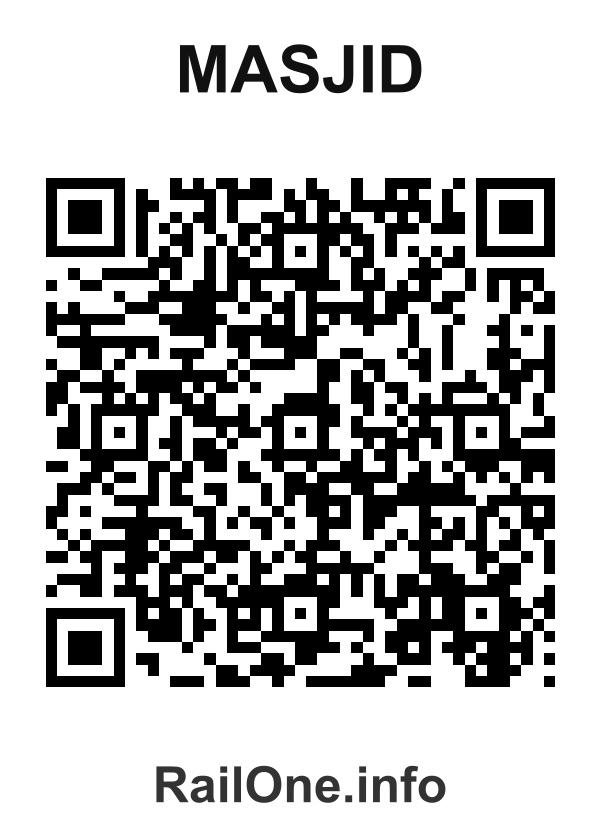 RailOne QR Code for Masjid station