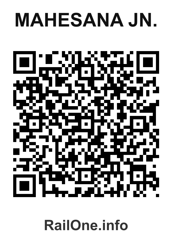 RailOne QR Code for Mahesana Jn. station