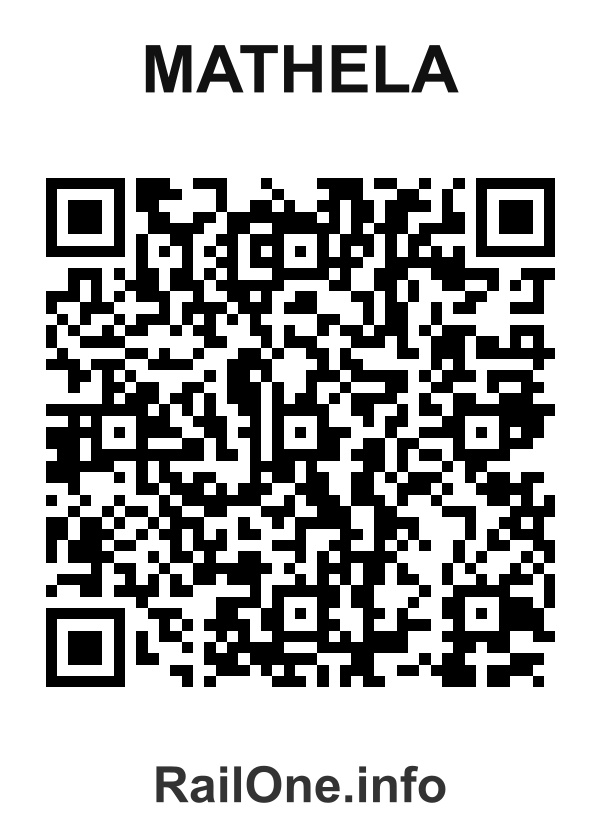 RailOne QR Code for Mathela station