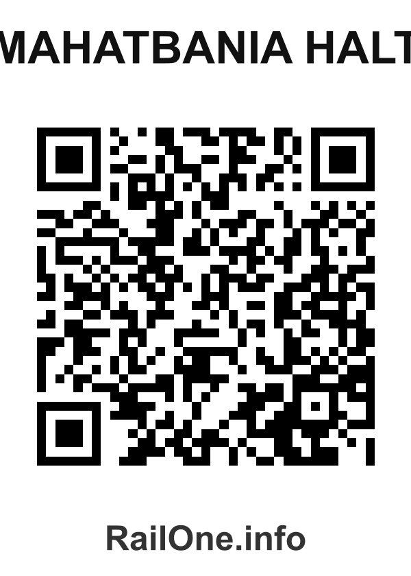 RailOne QR Code for Mahatbania Halt station