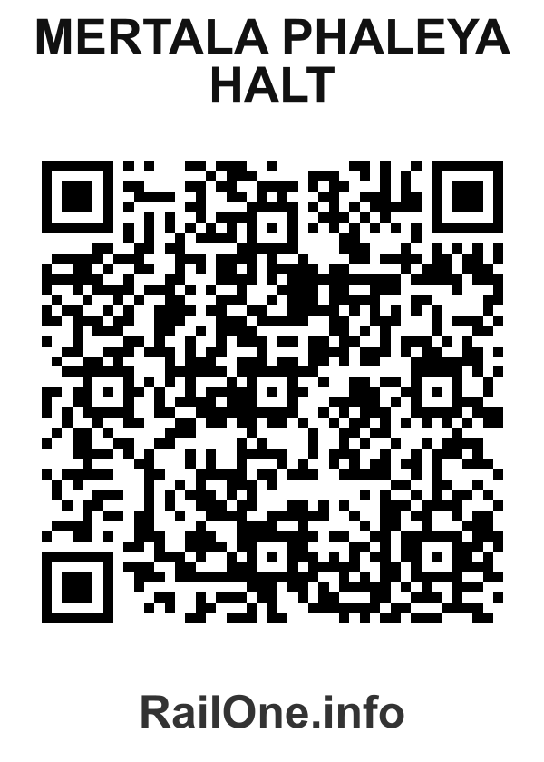 RailOne QR Code for Mertala Phaleya Halt station