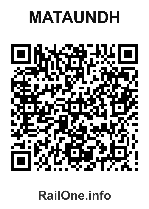 RailOne QR Code for Mataundh station