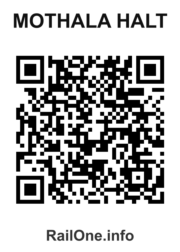 RailOne QR Code for Mothala Halt station