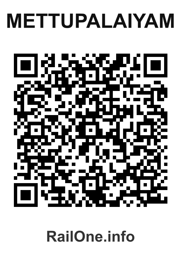 RailOne QR Code for Mettupalaiyam station