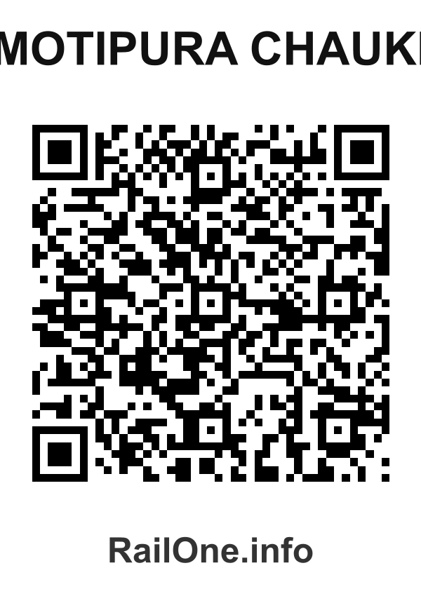 RailOne QR Code for Motipura Chauki station