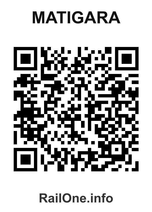 RailOne QR Code for Matigara station