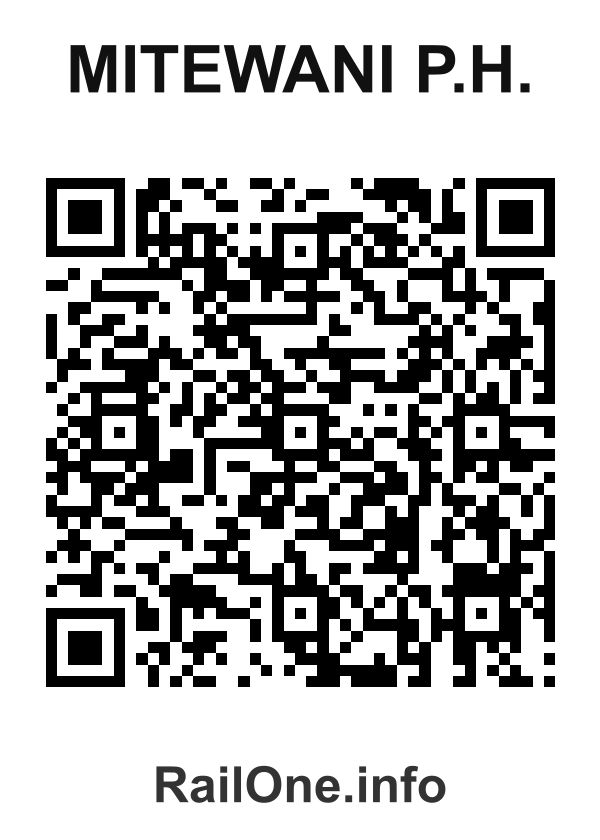 RailOne QR Code for Mitewani P.h. station